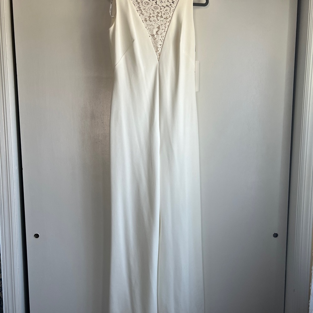 Calvin Klein White Lace Jumpsuit